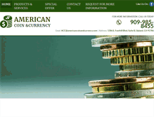 Tablet Screenshot of americancoinandcurrency.com